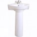 Pegasus Evolution Corner Pedestal Combo Bathroom Sink in White - B00JYDA8N8